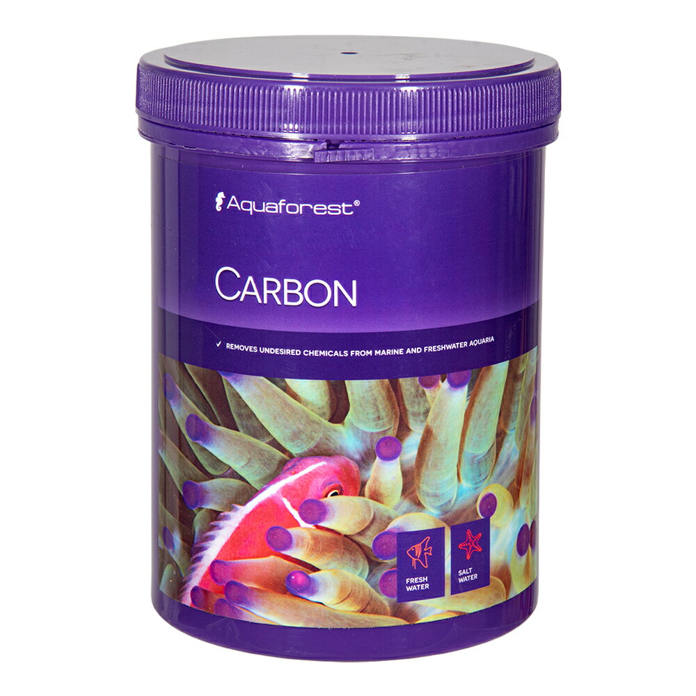 メーカー：アクアフォレスト粒状活性炭！アクアフォレスト　Carbon　1000ml対象淡水・海水両用特長●海水、及び淡水の有害物質を吸着除去する高品質な粒状活性炭です。内容量1000ml生産国ポーランドご注意※本品はアクアリウム用品です。目的以外の用途では使用しないでください。※基本的な水質や状態が整っている環境で使用する事をおすすめします。 … アクアフォレスト　Carbon　1000ml　アクアリウム　アクアリウム用品　aqua　アクア　アクア用品　水槽用　海水水槽　海水　海水用　海水魚　珊瑚　さんご　コーラル　SPS　LPS　活性炭　淡水　淡水水槽　熱帯魚　ベタ　メダカ　金魚　テトラ　ネオンテトラ　カラシン　プレコ　シュリンプ　エビ　ビーシュリンプ　粒　粒状　ろ材　ろ過材　フィルター　kak　y26m04　20260430　5902026735056