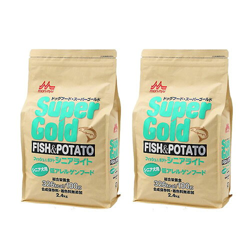ドッグフード　森乳　スーパーゴールド　フィッシュ＆ポテト　シニアライト　2．4kg×2　関東当日便 chanet-11191754 charm 楽天市場店 パッケージ画像