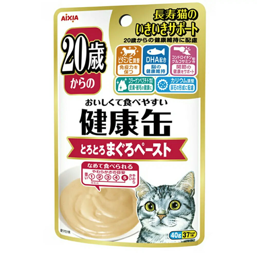 アイシア 健康缶パウチ 20歳からのとろとろまぐろペースト 40g 96袋【HLS_DU】 関東当日便