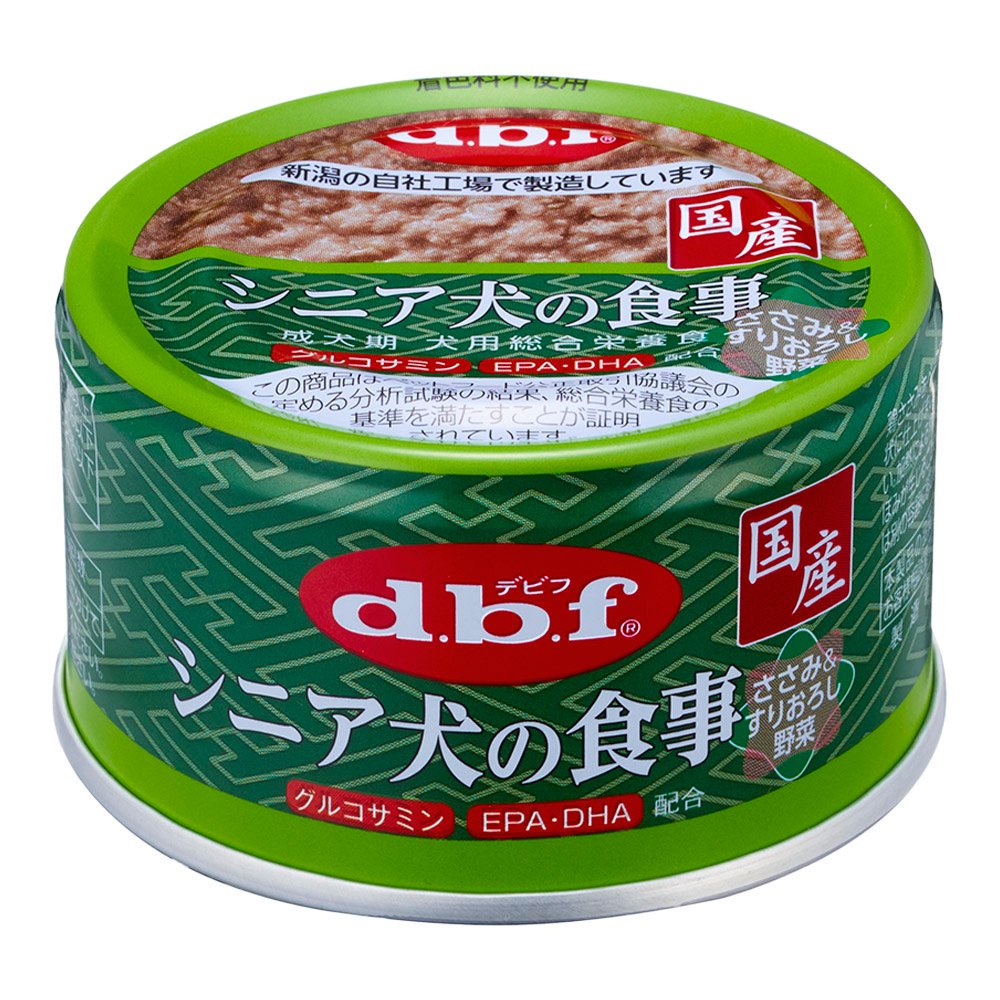 デビフ　シニア犬の食事　ささみ＆すりおろし野菜　85g×48　缶詰　犬　ウェットフード　ドッグフード　48袋入り　関東当日便 chanet-11191335 charm 楽天市場店 パッケージ画像
