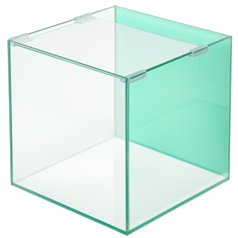 バックスクリーン貼付済 オールガラス27cm水槽 アクロ27N ミント（27×27×27cm）