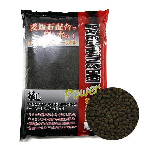 ソネケミファ 麦飯石パワーソイル 大粒 黒 8L 熱帯魚 用品