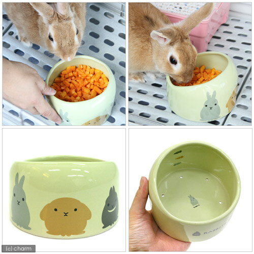 マルカン『うさぎのフード付食器（ES-15）』