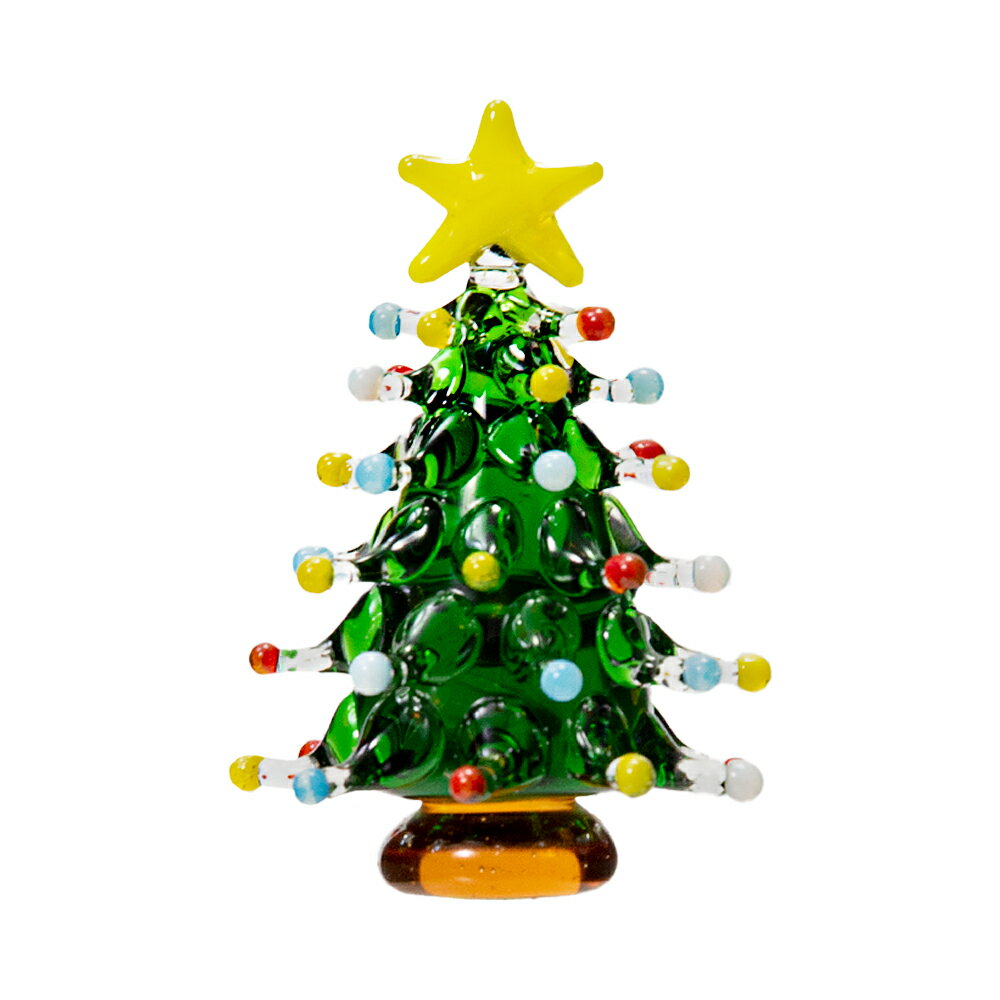 グラスコレクション ドットツリー グリーン 1個 クリスマス