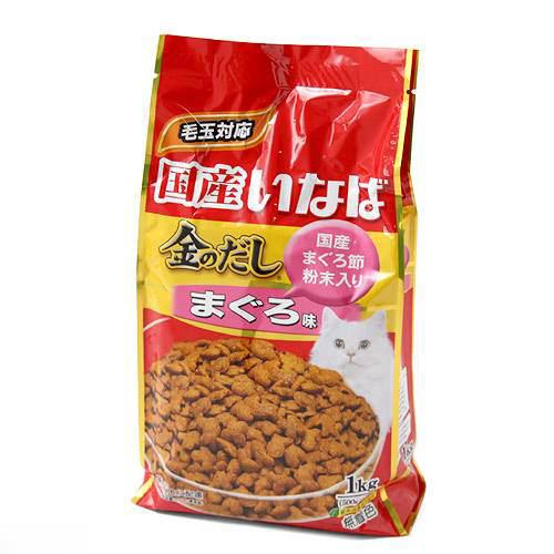 キャットフード　いなば　金のだし　ドライ　まぐろだし味　1kg（500g×2袋）【HLS_DU】　関東当日便