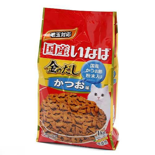 キャットフード　いなば　金のだし　ドライ　かつおだし味　1kg（500g×2袋）【HLS_DU】　関東当日便