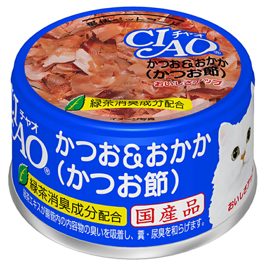 いなば　CIAO　チャオ　ホワイティ　かつお＆おかか（かつお節）　85g×24缶　キャットフード　CIAO　チャオ【HLS_DU】　関東当日便