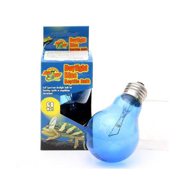 交換球 ZOOMED デイライト ブルー球 60W E26 散光タイプ 爬虫類 保温球
