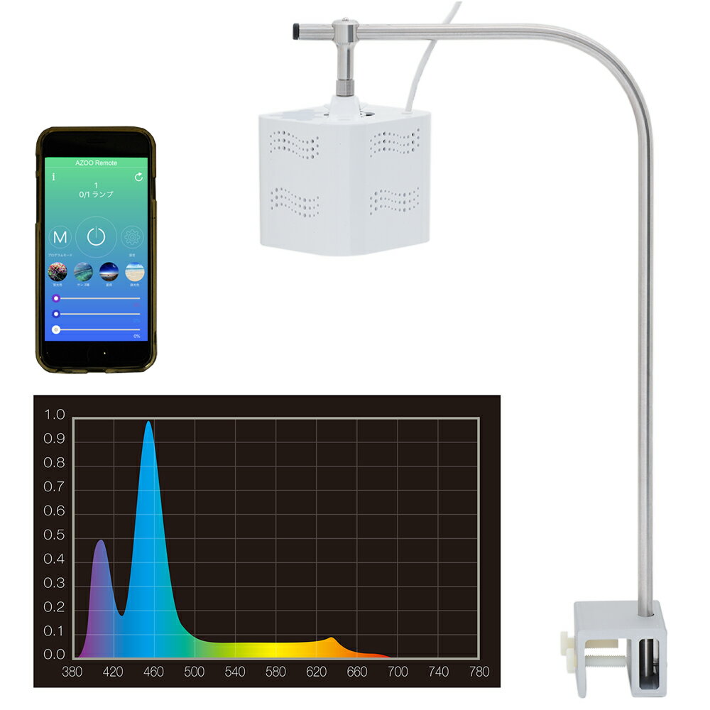 アウトレット品　コーラルブースター　ホワイト　海水用LEDライト　専用ハンガー付属【HLS_DU】　関東当日便