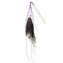 猫じゃらし レザーの羽しっぽ パープル ハンドメイド おもちゃ 猫 フェレット 関東当日便