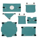 接触冷感 小動物のハンモック 7点セット グレー&ターコイズ ハンドメイド 関東当日便