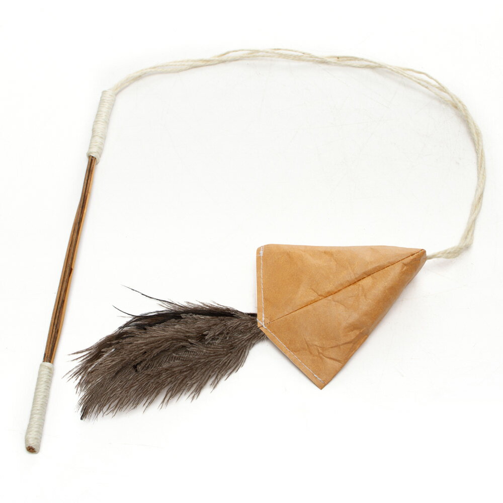 猫じゃらし　ねこ釣り竿〜マタタビ魚〜　ショート　ハンドメイド　猫　関東当日便