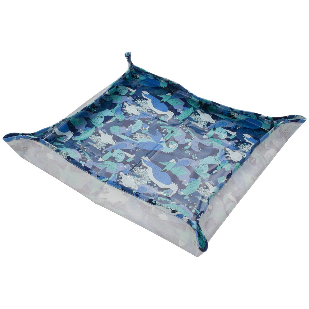 鳥ケージ用　飛び散り防止マット　抗菌　帯電防止　ネイビー　関東当日便