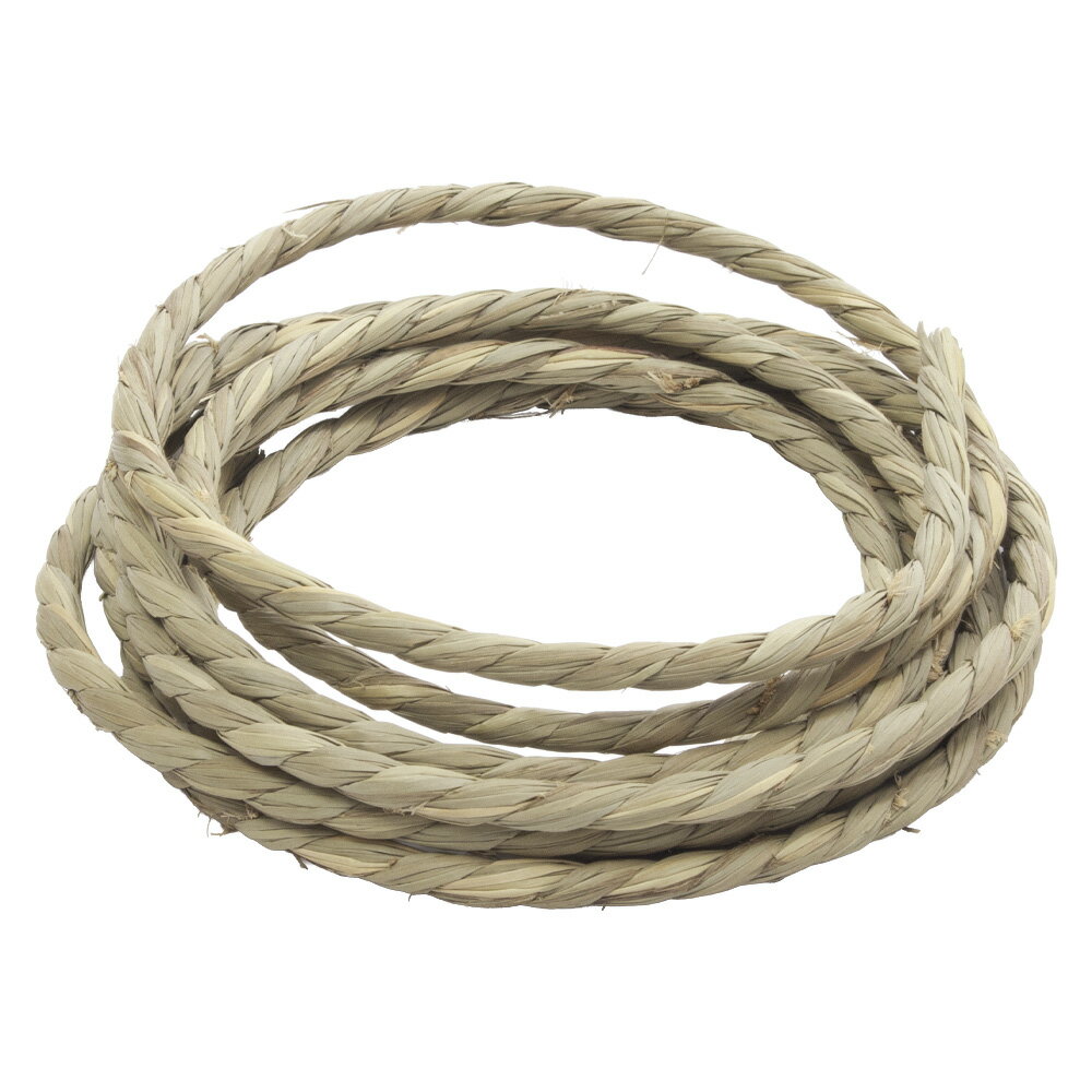 天然い草のロープ　3m　うさぎ　デグー　チンチラ　中型インコ　大型インコ　関東当日便