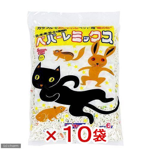 猫砂 スーパーキャット ペパーレミックス 6L 10袋 猫砂 トイレ砂 お一人様1点限り【HLS_DU】 関東当日便