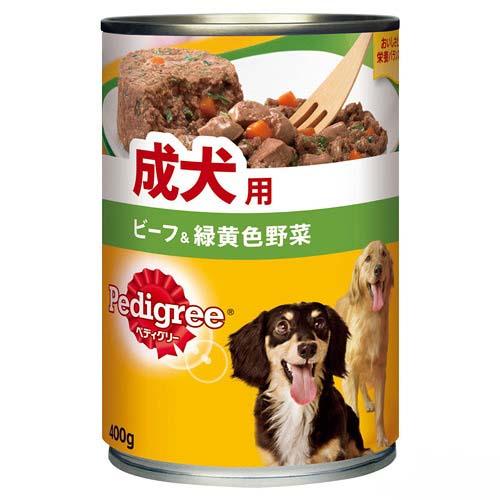 ペディグリー　成犬用　ビーフ＆緑黄色野菜　400g　24缶　ドッグフード　ペディグリー　関東当日便