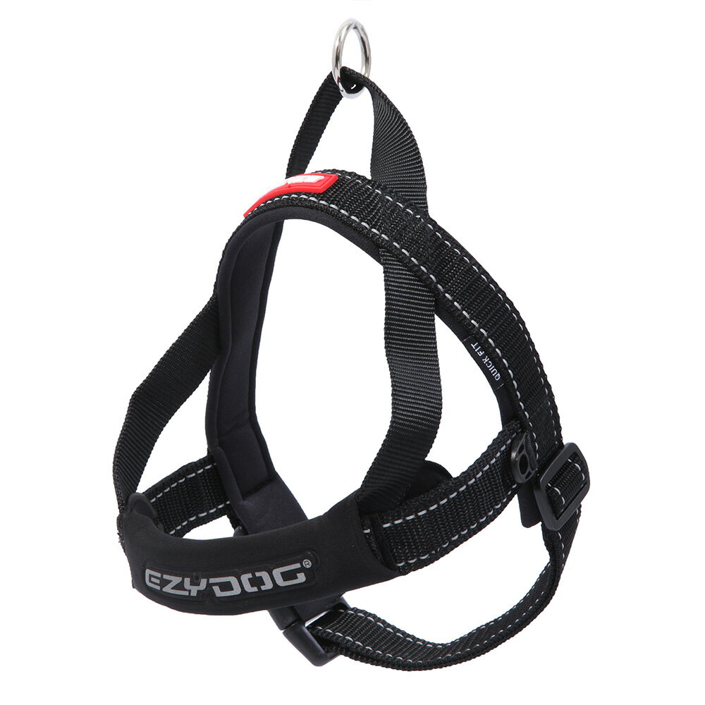 Nylon （Medium Dogs） - 犬　ハーネス　イージードッグ　クイックハーネス　M（胴周り50〜65cm）　ブラック　中型犬用　関東当日便
