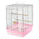 鳥かご HOEI 35手のりホライズンセキセイ ピンク (37×41.5×54.5cm) セキセイ 小型インコ 中型インコ 銀メッキ 関東当日便