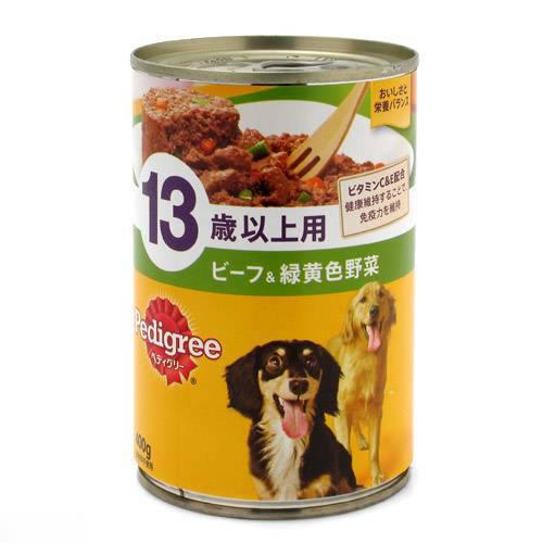 Natural - ペディグリー　13歳以上用　ビーフ＆緑黄色野菜　400g×2缶　ドッグフード　ぺティグリー　超高齢犬用　関東当日便