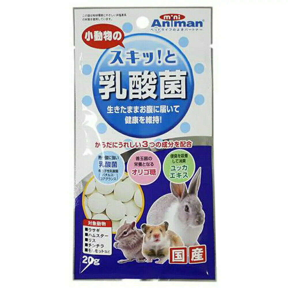 ミニアニマン　小動物のスキッ！と乳酸菌　20g　小動物　おやつ　乳酸菌　ドギーマ...