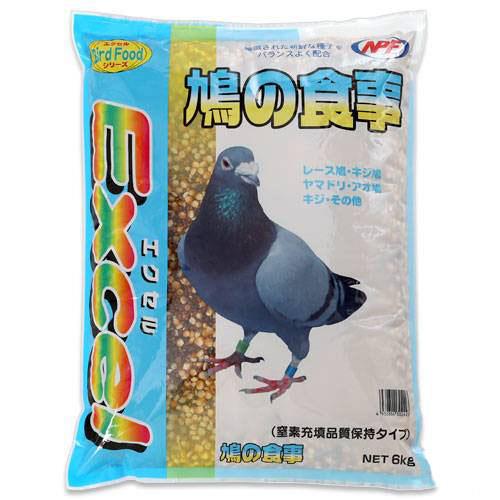 鳩の餌　NPF　エクセル　鳩の食事　6kg　鳥　フード　餌　えさ　種　穀類　関東当日便