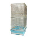 鳥かご HOEI 35ロング ブルー (37×41.5×76cm) オカメ 中型インコ オウム 銀メッキ 関東当日便