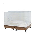 うさぎケージ マルカン うさぎのカンタンおそうじケージ ワイドB ブラウン(90×60×60cm) ケージ 180サイズ 関東当日便