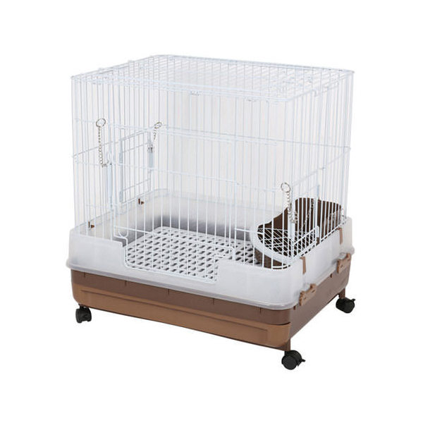 うさぎケージ　マルカン　うさぎのカンタンおそうじケージ　H60B　ブラウン（63．5×50×60cm）　うさぎ　ケージ　お一人様1点限り　関東当日便のサムネイル