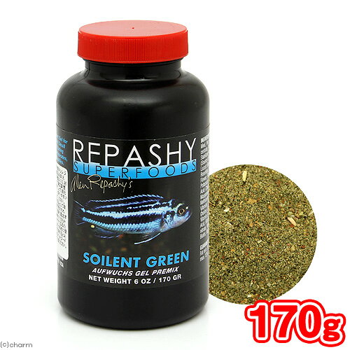 メーカー：REPASHY（レパシー）万能ゲル状フード！海藻由来の成分でゲル状に固めることで、魚の消化によい水分量の餌を実現するレパシーのゲル・プレミックス・シリーズです。石や流木に塗って与えることも可能で、与えた餌がそのままフィルターに吸い込まれてしまうこともありません。藻や微生物を食べることを好む魚（ネオンテトラなどの熱帯魚、金魚、メダカ）に最適なスタンダードな高栄養フードです。レパシー　スーパーフード　ソイレントグリーン　6oz　170g対象ネオンテトラなどの熱帯魚、金魚、メダカ、オタマジャクシ、イモリなど特長●藻や微生物を食べることを好む魚（ネオンテトラなどの熱帯魚、金魚、メダカ）に最適な高栄養ゲル状人工飼料です。●調理の一手間を要しますが、海藻由来の成分でゲル状に固めることで、従来の人工飼料では難しい消化に適した水分量の餌になります。●石や流木に塗って与えることも可能で、与えた餌がそのままフィルターに吸い込まれてしまうこともありません。●粉末の状態で保存可能、ゲル化させた餌も冷蔵・冷凍保存が可能です。（冷蔵：約2週間、冷凍：約6ヶ月保存可能）●本品170gで、約0．7〜1．1Lの餌が作成可能です。内容量粉末状：170g作成時：0．7〜1．1L原材料スピルリナ、クロレラ、オキアミミール、エンドウタンパクアイソレート、イカミール、ライスプロテイン濃縮物、フィッシュミール、アルファルファリーフミール、安定化米ぬか、亜麻仁、ジゾキトリウム藻類、乾燥ビール酵母、乾燥海草、ローカストビーンガム、クエン酸カリウム、グアーガム、タウリン、ローズヒップ、ハイビスカスフラワー、キンセンカフラワー、マリーゴールドフラワー、パプリカ、ターメリック、塩、　プロピオン酸カルシウム、ソルビン酸カリウム、マグネシウムアミノ酸キレート、亜鉛メチオニンヒドロキシアナログキレート、マンガンメチオニンヒドロキシアナログキレート、銅メチオニンヒドロキシアナログキレート、セレン酵母、　ビタミン：（ビタミンA、ビタミンD、塩化コリン、L−アスコルビン酸−2−一リン酸　カルシウム　、ビタミンE、ナイアシン、ベータカロチン、パントテン酸、リボフラビン、塩酸ピリドキシン、硝酸チアミン、メナジオン重亜硫酸ナトリウム錯体、葉酸、ビオチン、ビタミンB12）成分粗タンパク質：45％、粗脂肪：8％、粗繊維： 8％以下、水分：8％以下、灰分： 9％以下生産国アメリカご使用方法●耐熱容器などにお沸騰させたお湯を入れ、本製品を加えて素早くよくかき混ぜます。（本製品1に対してお湯2〜3の割合）●室温まで冷めると固化し、ゲルフードが完成します。※すぐに使う場合は金属製のバットなどに注ぎいれると早く固まります。●適当な形状にカットして与えてください。※一度に大量に与えると水質悪化の原因になるのでご注意ください。保存方法●開封後は直射日光を避け湿気を吸わないように注意して、冷暗所で保存し早めに使用してください。冷蔵庫や冷凍庫での保存をおすすめいたします。●完成したゲルは乾燥しないように密封し冷蔵・冷凍することでしばらく保存することができます。　清潔な環境で作成され密封された場合、冷蔵で約2週間、冷凍で約6ヶ月保存可能です。※生体に与える際にはゲルの中心まで常温に戻してから与えてください。ご注意※お湯の替わりに冷水を用いますと、培地が十分膨らみませんので、必ずお湯をご使用下さい。 ※熱せられたローズヒップやフラワーエキスは、プラスティックやゴムに色写りすることがあります。ヘラや容器は、色写りしても問題ないものをご使用ください。計量スプーン　5Pキョーリン　ネオプロス　150g　小型熱帯魚向け　フード　8つの高機能　Wの善玉菌　お一人様30点限りテトラ　外掛けフィルター　オートワンタッチフィルター　AT−20　〜30cm水槽用　静音　色素吸着能力NO．1　異物ブロックff　num900　プレミアム稚魚用フード　天然ドライコペポーダ　パウダー　10g　メダカ　稚魚ff　num900　プレミアム稚魚用フード　高タンパク育成フード　パウダー　30g　メダカ　稚魚 … アクアリウム用品　_aqua　レパシー　スーパーフード　ソイレントグリーン　人工飼料　エサ　餌　淡水魚　熱帯魚　アクアリウム　ゲル　練り餌　餌付け　テトラ　金魚　メダカ　グッピー　オタマジャクシ　イモリ　REPASHY　SUPERFOODS　SOILENT　GREEN　HIN　bnr_nerunerurepfood0718　sns_1911_repash　opa2_delete　フード　ご飯　ゴハン　y15m06　メダカの餌　6oz　170g　熱帯魚用人工飼料　ゲル状フード■この商品をお買い上げのお客様は、下記商品もお買い上げです。※この商品には付属しません。■計量スプーン　5Pキョーリン　ネオプロス　150g　小型熱帯魚向け　フード　8つの高機能　Wの善玉菌　お一人様30点限りテトラ　外掛けフィルター　オートワンタッチフィルター　AT−20　〜30cm水槽用　静音　色素吸着能力NO．1　異物ブロックff　num900　プレミアム稚魚用フード　天然ドライコペポーダ　パウダー　10g　メダカ　稚魚ff　num900　プレミアム稚魚用フード　高タンパク育成フード　パウダー　30g　メダカ　稚魚