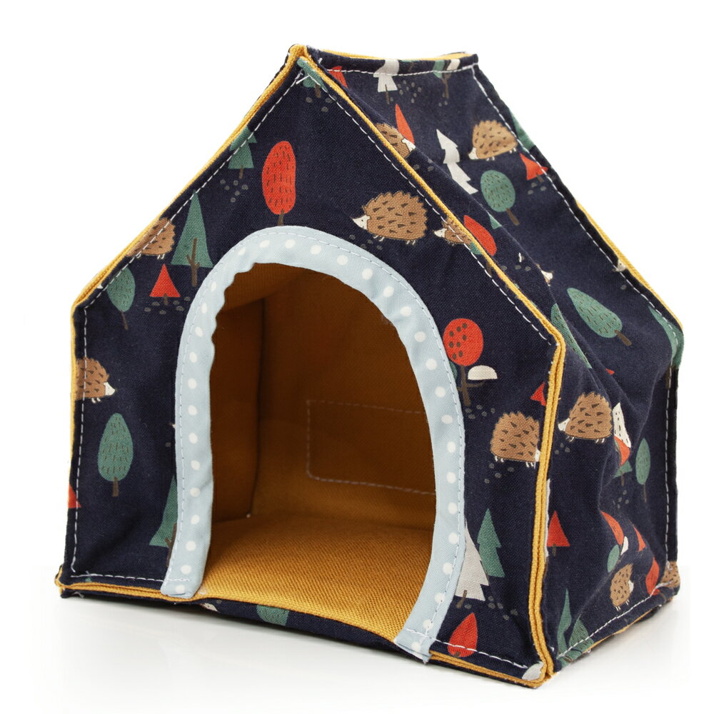 三角屋根のハウス【ネイビー】ハンドメイド 関東当日便