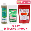 金魚　いきいきセット（沈下性）　ffnum800　100g＋メディゴールドIGP　100g＋PSBQ10　500mL　金魚の餌　関東当日便