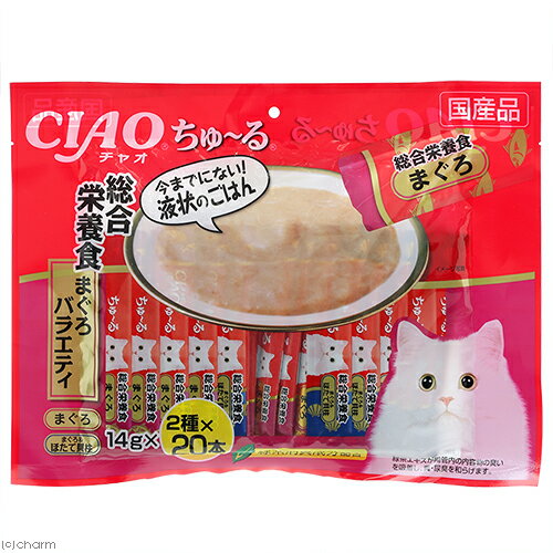 乐天商城 - いなば　CIAO　チャオ　ちゅ〜る　総合栄養食　まぐろバラエティ　14g×40本入り　ちゅーる　チュール　猫　関東当日便