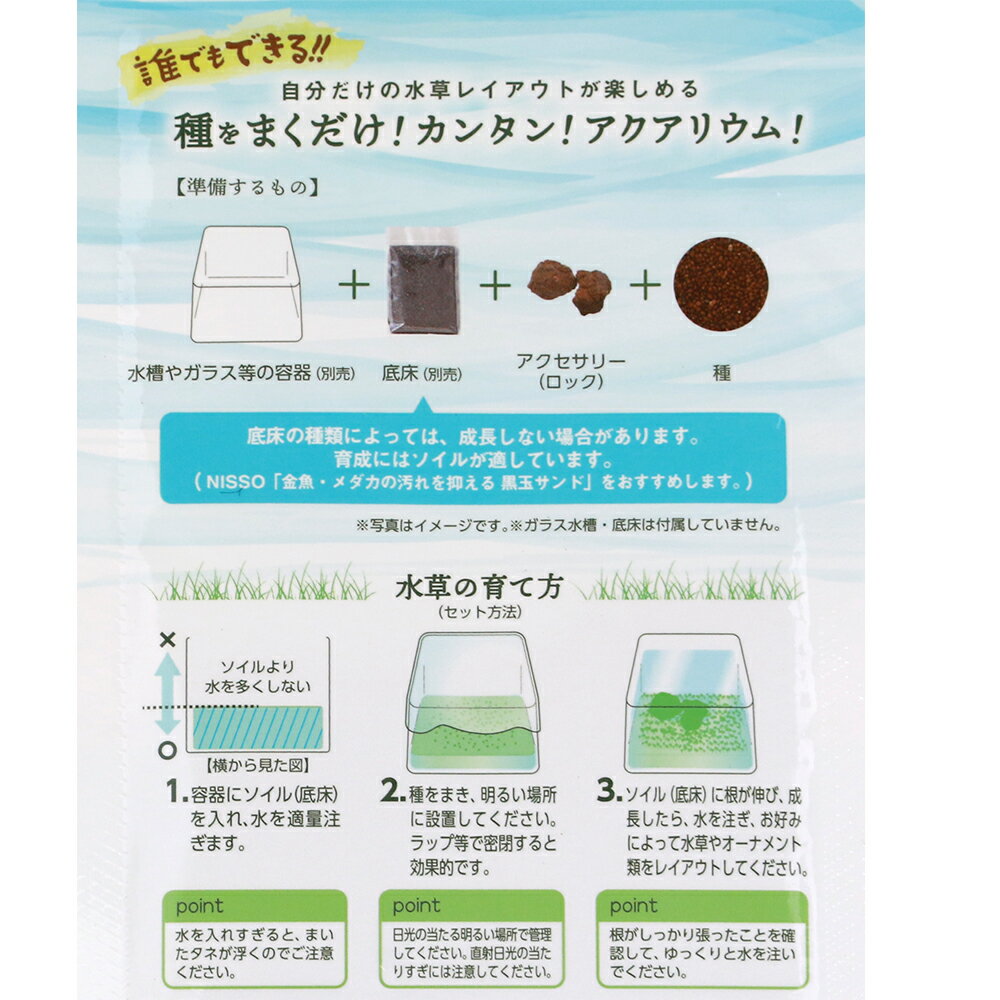 ニッソー　育てる水草の種　グリーンカーペット＆ロック　関東当日便