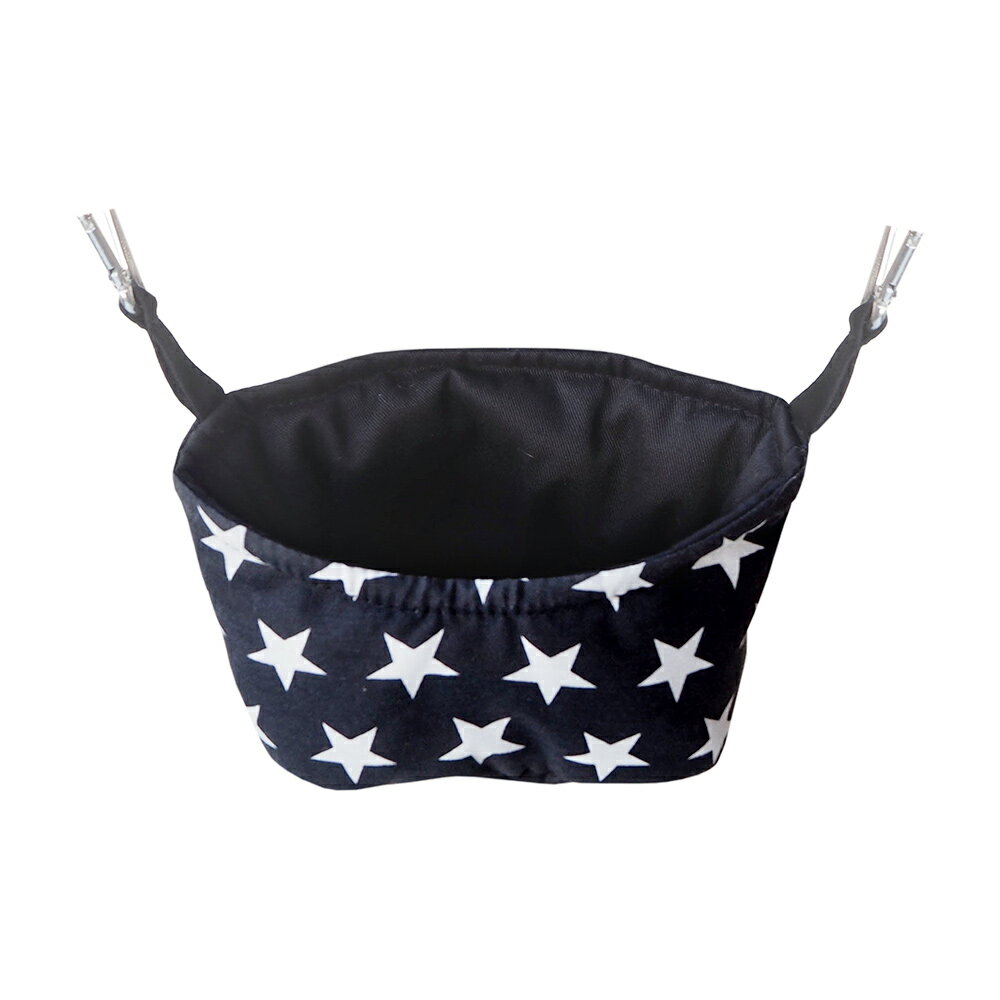 レインボー　モモンガバーレル星柄　ブラック　ハンモック　関東当日便