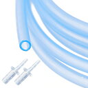 アクリルジョイント クリア(直径6mm−直径3mm 2個)・耐圧チューブ(外径3mm クリアブルー1m)セット 関東当日便