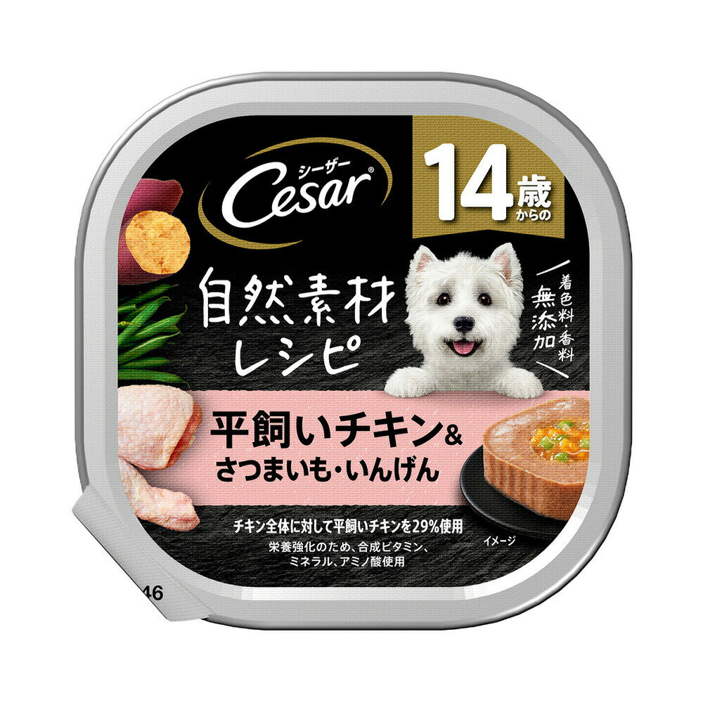 乐天商城 - シーザー　自然素材レシピ　14歳からの　平飼いチキン＆さつまいも・いんげん　85g×28個　ドッグフード　関東当日便