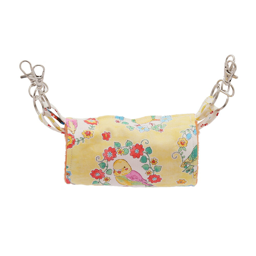 仲良しインコ柄の包み布団　【S】　2WAY　ハンモック　ハンドメイド　関東当日便