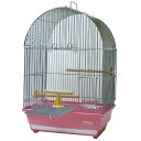 鳥かご HOEI 101アーチ手のりG ピンク (32×26×48.5cm) セキセイ 小型インコ フィンチ 銀メッキ 関東当日便