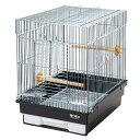 鳥かご HOEI 21手のりG ブラック (29×36.5×39cm) セキセイ 小型インコ フィンチ 銀メッキ 関東当日便