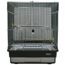 鳥かご HOEI 35角G ブラウン (37×41.5×44cm) セキセイ 小型インコ フィンチ 銀メッキ 本体アミ4面一体 関東当日便