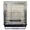 鳥かご HOEI 465インコ ブラック (46.5×46.5×56.5cm) インコ 小型インコ 中型インコ フィンチ 銀メッキ 関東当日便