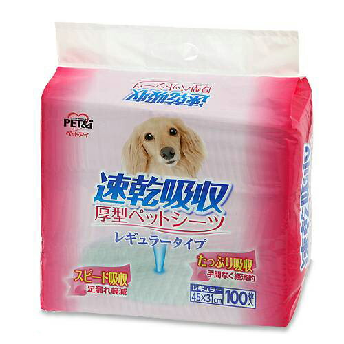 ペットアイ 速乾吸収 厚型ペットシーツ レギュラー 100枚×6袋 関東当日便