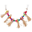 fuu 鳥・小動物の吊りおもちゃ カラフル6連わら 関東当日便