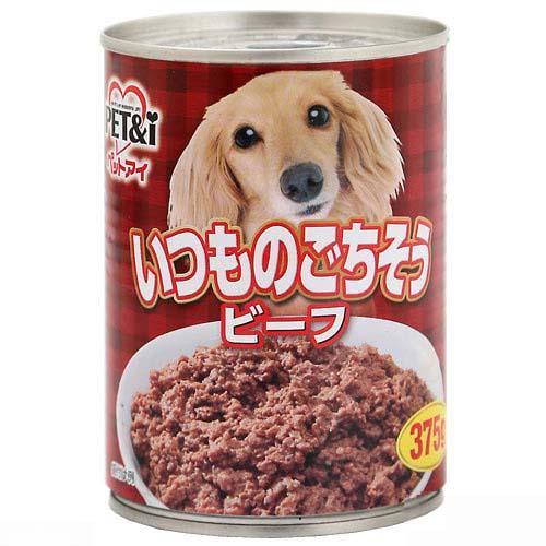乐天商城 - ペットアイ　いつものごちそう　ビーフ　375g　24缶　関東当日便