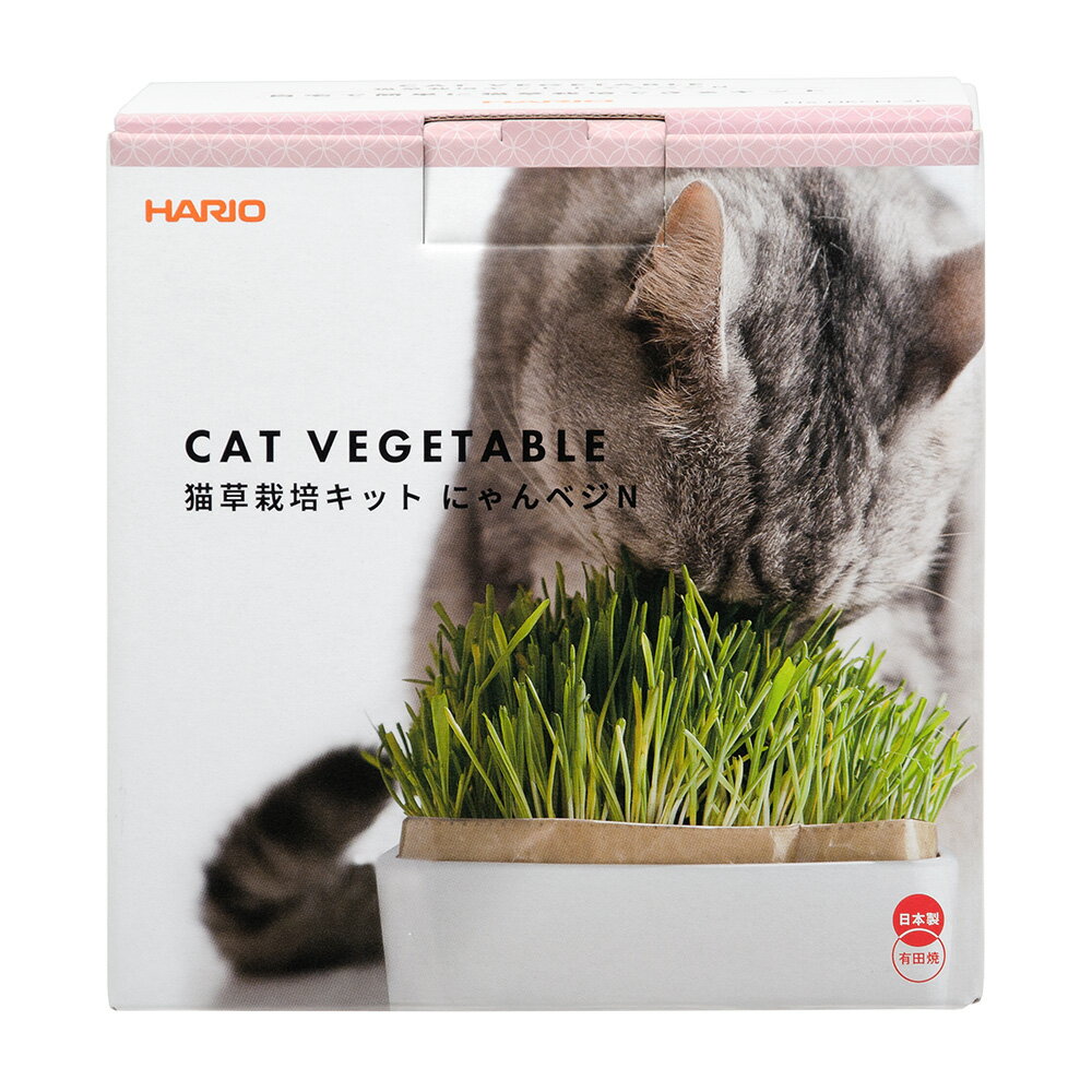 メーカー：ハリオ品番：PTS-NKCN-2P自宅で簡単に猫草栽培！ハリオ　猫草栽培キット　にゃんベジ　セットN対象猫特長●土の代わりに再生粉砕パルプを使用した猫草栽培キット「にゃんべジ」は種まき不要、 袋を開けて水を注ぐだけで栽培（7〜10日）が出来るキットです。 ●リフィルは使用後に可燃ごみとして処理できます。別売品のリフィルで繰り返し栽培していただけます。 ●猫草は、食べることで栄養補給や毛玉の排出を促すなど、猫にとって大切なメリットがあります。 ●鉢には有田焼を採用し、重みを持たせて倒れにくい形状にしました。セット内容容器：1個、リフィル：2パックサイズ（約）幅170×奥行き90×高さ85mm材質鉢：磁器 リフィル：再生粉砕パルプ、エン麦種子原産国日本ご注意※用途以外の目的には使用しないでください。 ※必ず安定した場所に設置してください。 ※火気のそばに置いたり、熱湯をかけたりしないでください。 ※腐敗やカビなどの原因になりますので、水分、油、洗剤等が付着した場合は素早く拭き取ってください。 ※猫が段ボールの角で目や皮膚の弱い部分を強く擦らないようにご注意ください。万一、かきクズが目に入った場合は、速やかに大量の水で洗浄し、医師の判断を受けてください。お問い合わせについて商品の不明点につきましては、下記にお問い合わせください。株式会社　ハリオ商事TEL：0120−179−511猫　猫草　ハリオ　猫草栽培キット　にゃんベジリフィル　2パック猫　猫草　ハリオ　猫草栽培キット　にゃんベジリフィル　2パックハリオ　ペットのブラシ　グルッテ　ハード　ブルー　グルーミングブラシ猫　食器　ハリオ　にゃんプレダブル　ペールピンク　有田焼　猫用　フードボウル … ハリオ　猫草栽培キット　にゃんベジ　セットN　4573533860374　20220525　y22m05　Y.K.　キャットフード　猫　ねこ　neko　猫用　ねこ用　猫フード　キャット　フード　おやつ　猫用品　猫草　草　くさ　種　種子　エン麦　燕麦　ペットグラス　毛玉ケア　毛玉　ケア　ケア用品　栄養　栄養補給　栄養補助　栽培　育成　キット　セット　にゃん　ベジタブル　種まき不要　簡単　便利　気軽　日本製　安心　おいしい　このまま作れる　自宅　有田焼　鉢　シンプル　インテリア　bnr2209hudoca■この商品をお買い上げのお客様は、下記商品もお買い上げです。※この商品には付属しません。■猫　猫草　ハリオ　猫草栽培キット　にゃんベジリフィル　2パック猫　猫草　ハリオ　猫草栽培キット　にゃんベジリフィル　2パックハリオ　ペットのブラシ　グルッテ　ハード　ブルー　グルーミングブラシ猫　食器　ハリオ　にゃんプレダブル　ペールピンク　有田焼　猫用　フードボウル