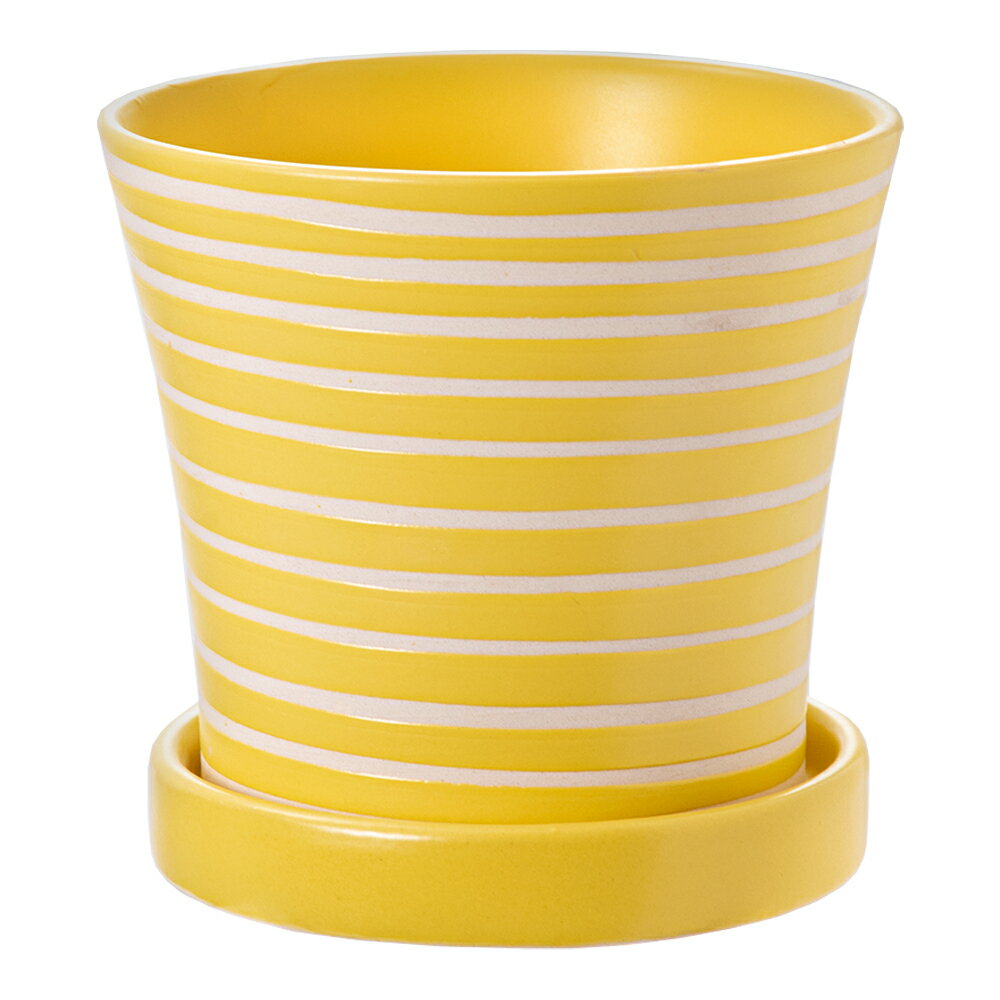 鉢　パステルホルベ　L　イエロー　植木鉢　関東当日便