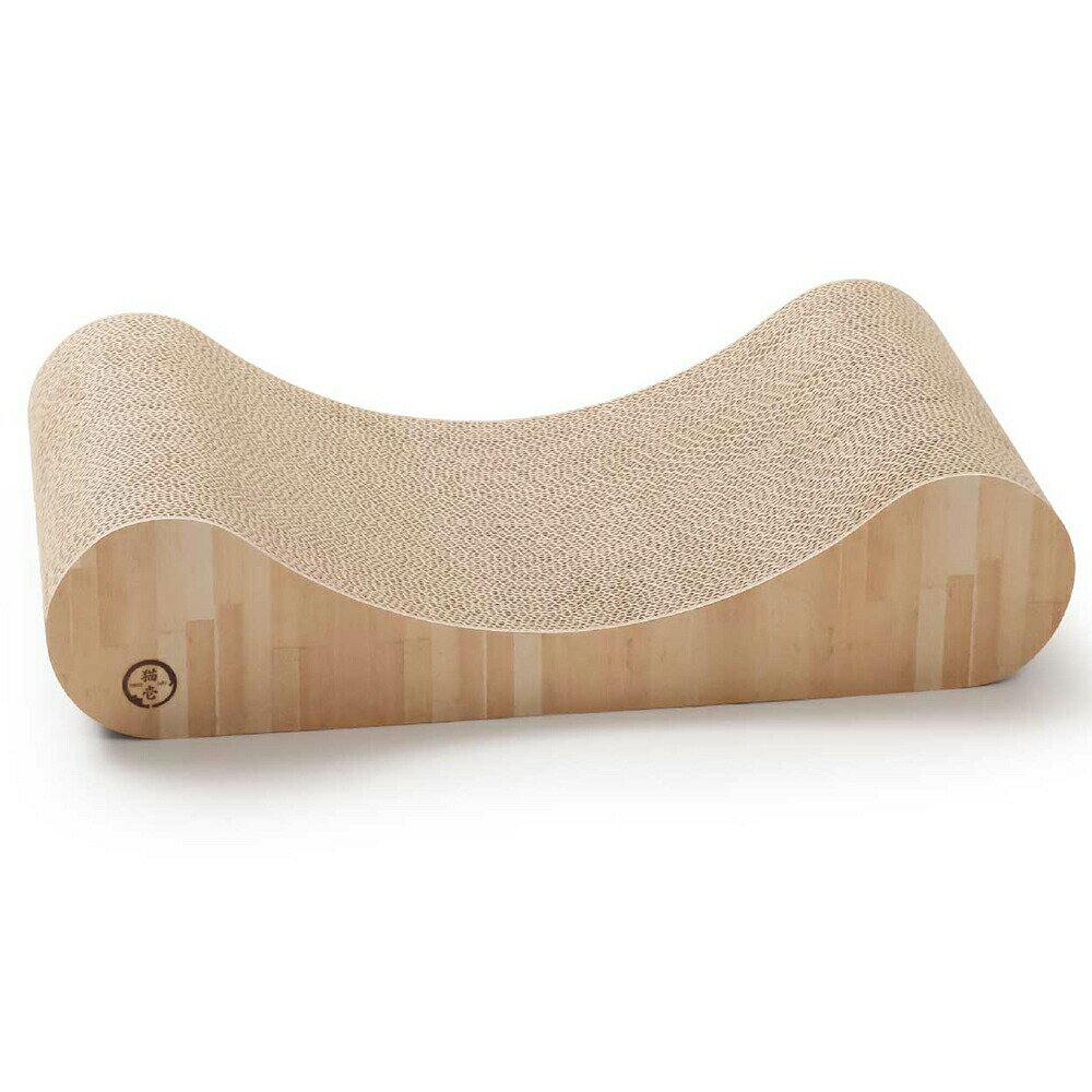 猫用　爪とぎ　猫壱　バリバリベッド　カール　M　ライトブラウン　関東当日便