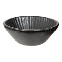 アウトレット品 益子焼 しのぎボウル 12cm 黒 訳あり 関東当日便