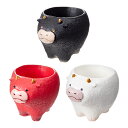 鉢 リトルレジンポット ベコウシちゃん 1号ポット用 色おまかせ 鉢カバー 関東当日便