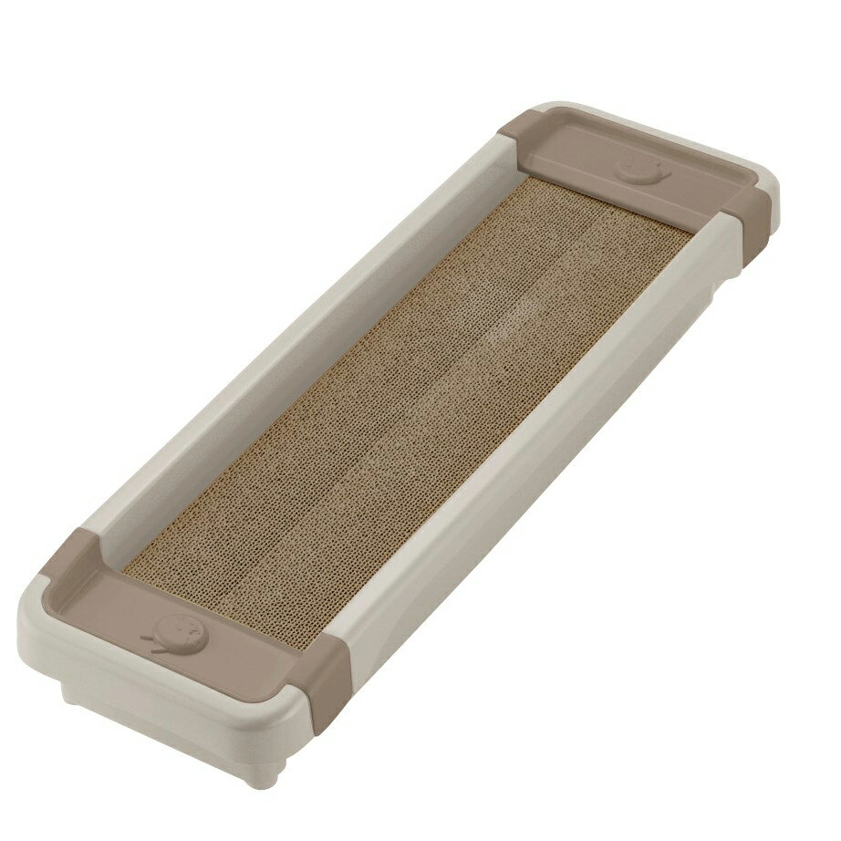 リッチェル エコル 猫のツメみがき グレー 猫 猫用品 爪とぎ 段ボール 止め具付き 関東当日便